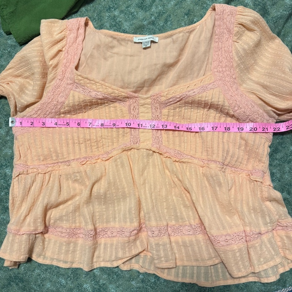 American Eagle Peach Babydoll Top - Women’s XL - Picture 8 of 9